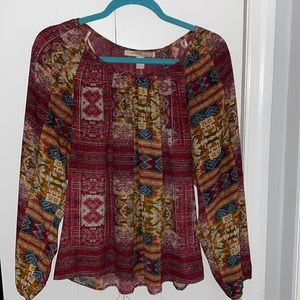 Aztec Pattern Blouse